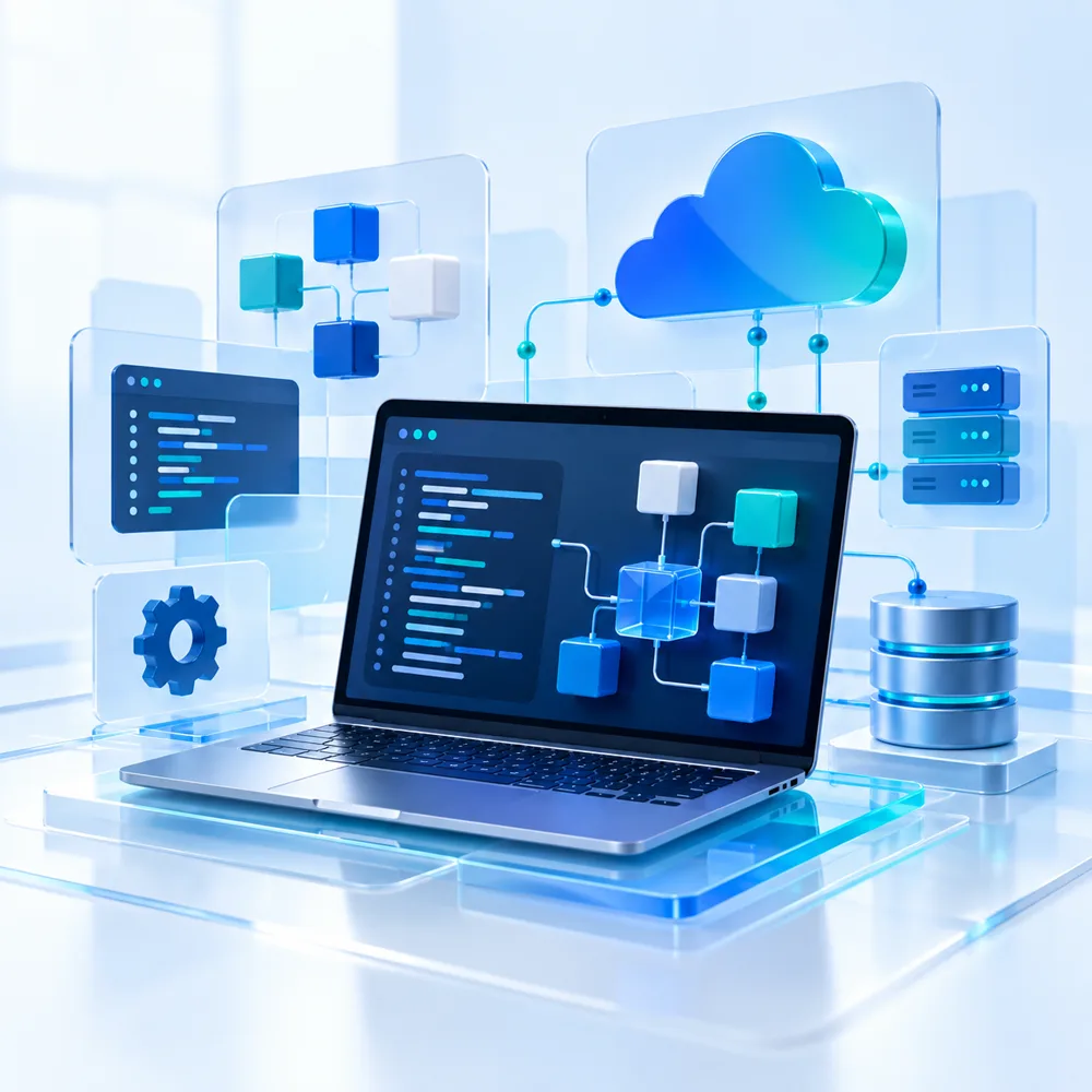 Software development technology illustration